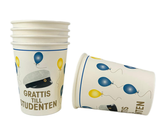 204327 Pappersmuggar 250ml, 8st, Student