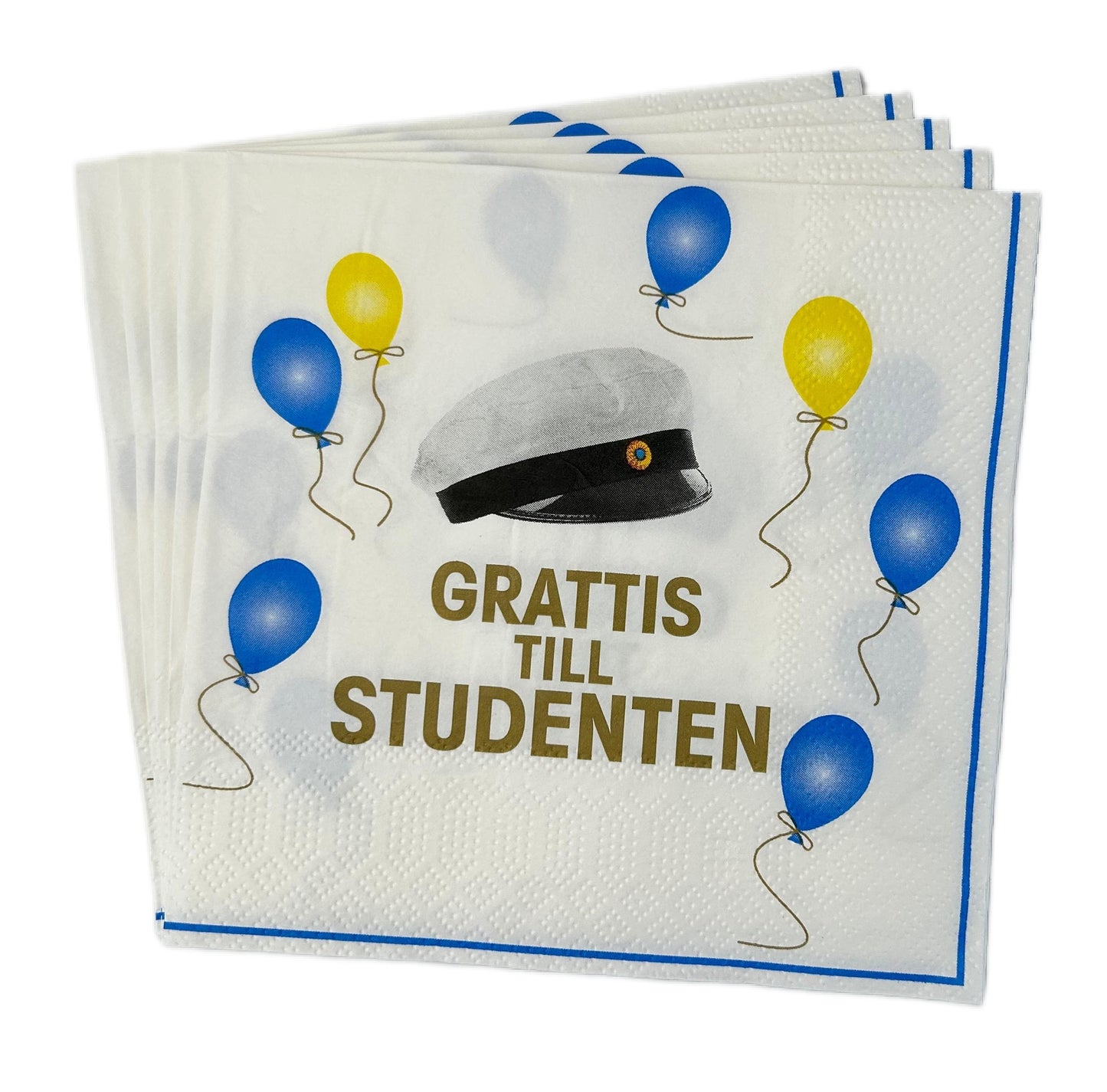 Napkin, 16 pcs, 3-layer, student, foil