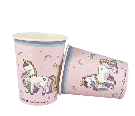 Paper cup 250ml, 8pcs, Confetti