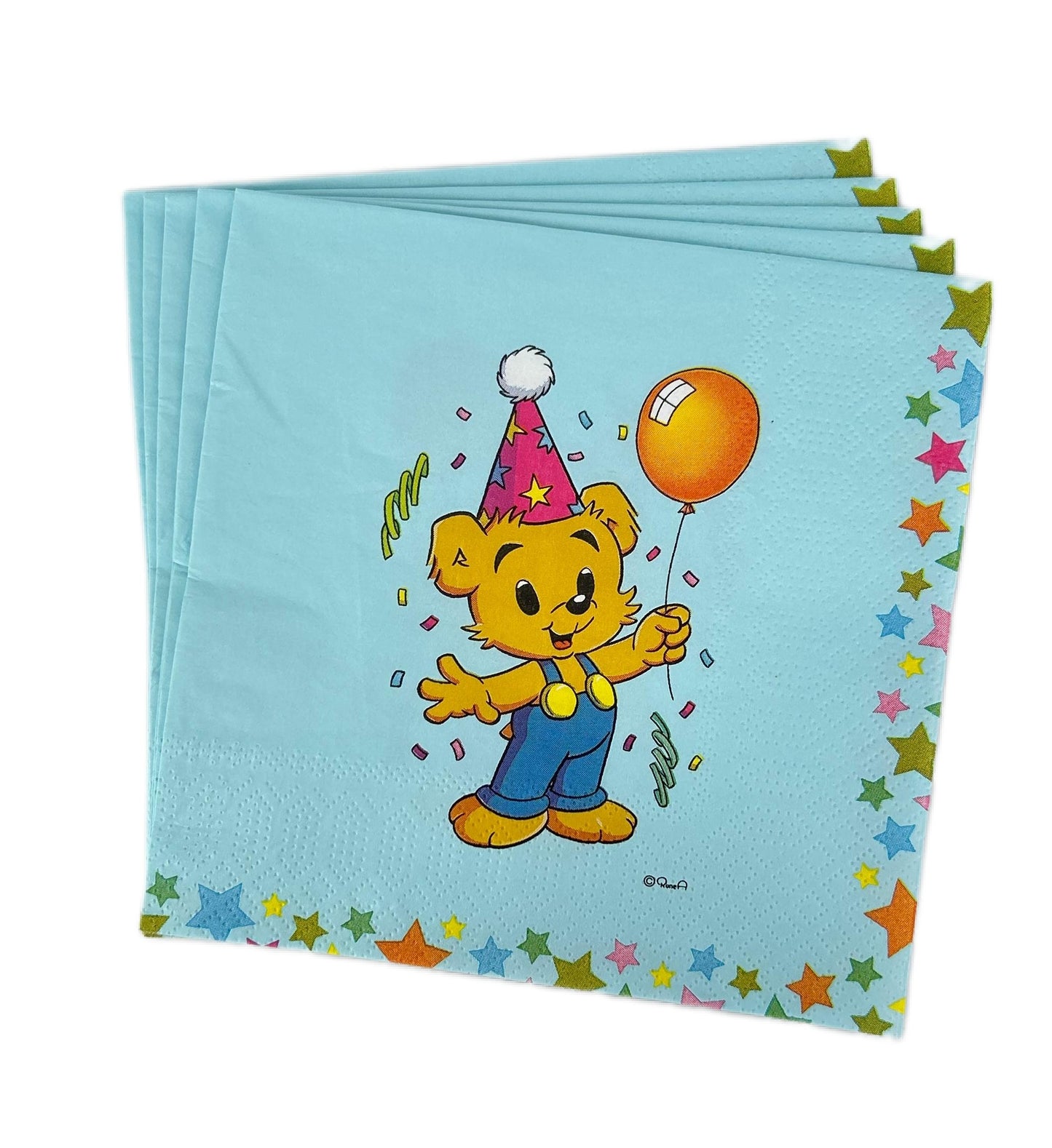 204355 Servetter 33x33cm, 16st, Bamse Party
