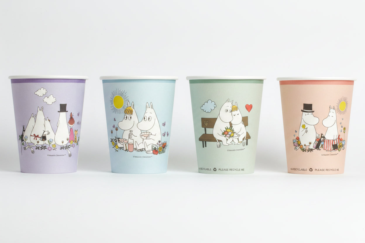 203246 Pappersmuggar 250ml, 8st, Flerfärgade, Mumin