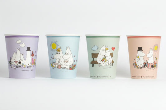 203246 Pappersmuggar 250ml, 8st, Flerfärgade, Mumin