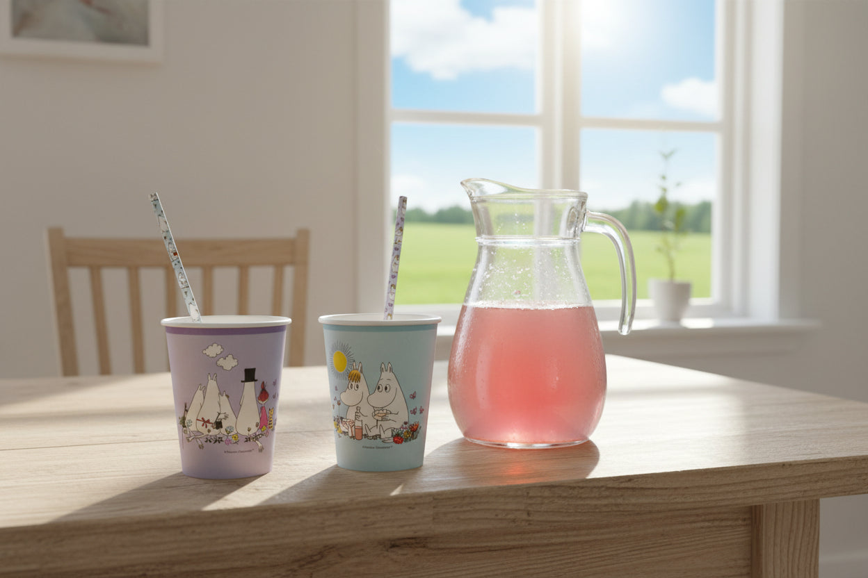 203246 Pappersmuggar 250ml, 8st, Flerfärgade, Mumin