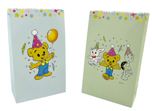 204356 Kalaspåsar 12x20cm, 8st, Bamse Party