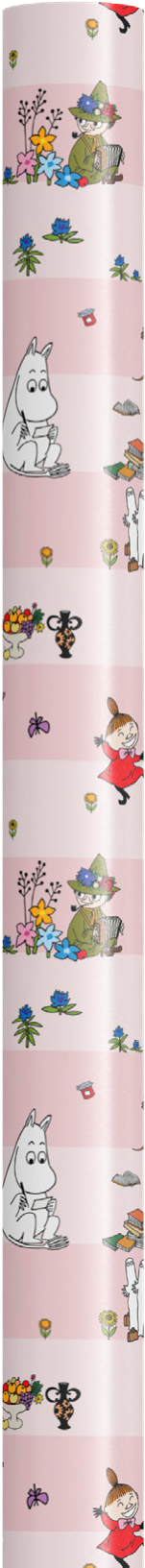 203259-RO Presentpapper, Ljusrosa, 70cm x 4m, Mumin