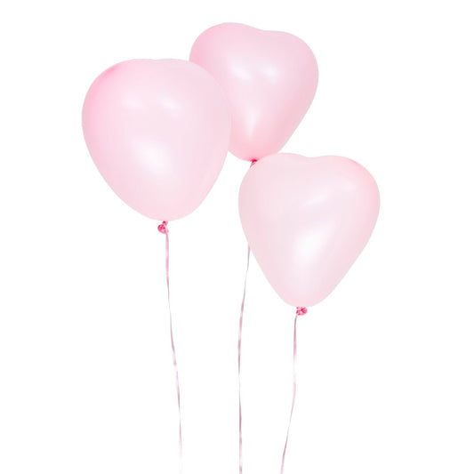 Hjärtformade ballonger 30cm, 8st rosa. DesignHouse95 - Ballonggrossist - Designhouse95 - Grossist Ballonger - Snabba Leveranser - Engångsartiklar, Student, Jul, Nyår, Fest, Kalas