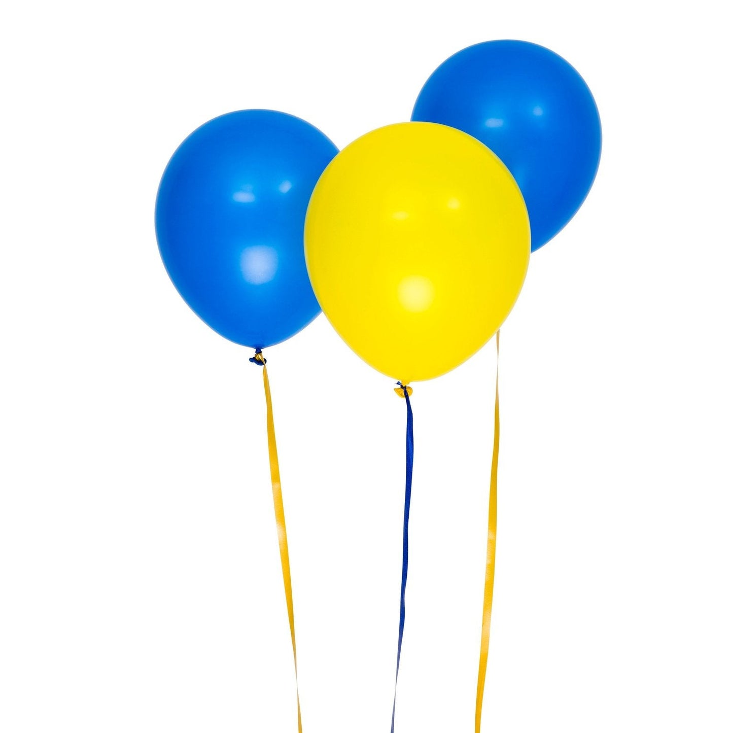 Ballonger 30cm, 10st, blå och gula sorterade. DesignHouse95 - Ballonggrossist - Designhouse95 - Grossist Ballonger - Snabba Leveranser - Engångsartiklar, Student, Jul, Nyår, Fest, Kalas