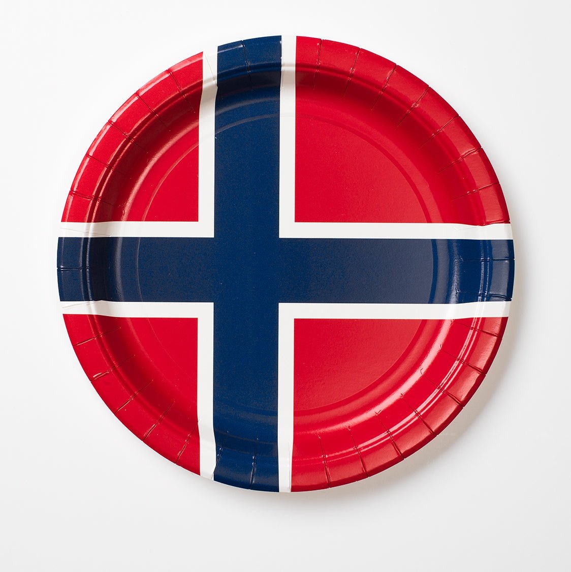 Papperstallrik, 8st, Norska flaggan Tallrikar - Grossist - Designhouse95 - Engångsartiklar, Student, Jul, Nyår, Fest, Kalas
