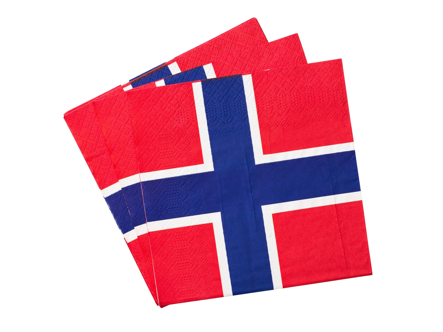 Servett, 20st, 3-lager, Norska flaggan Servetter - Grossist - Designhouse95 - Engångsartiklar, Student, Jul, Nyår, Fest, Kalas