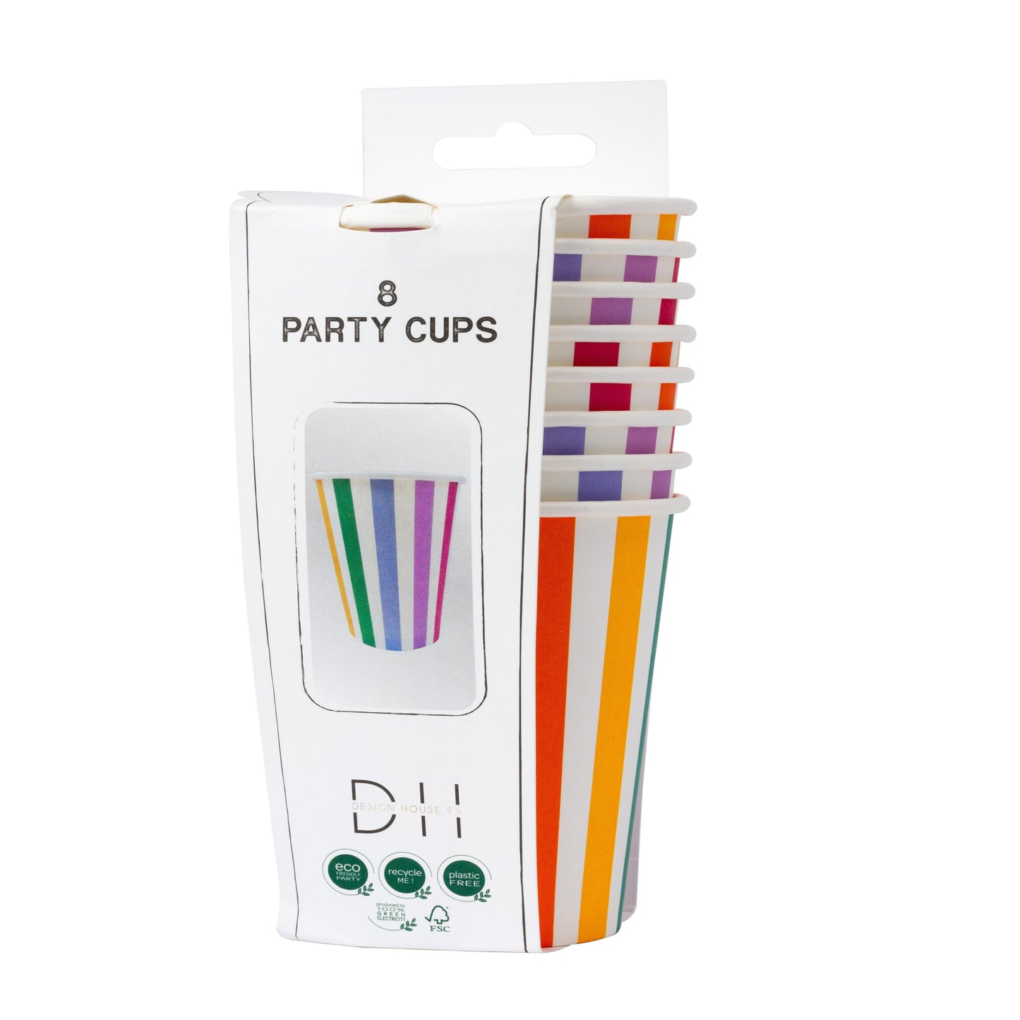 Paper cup 250ml, 8pcs, Karusell
