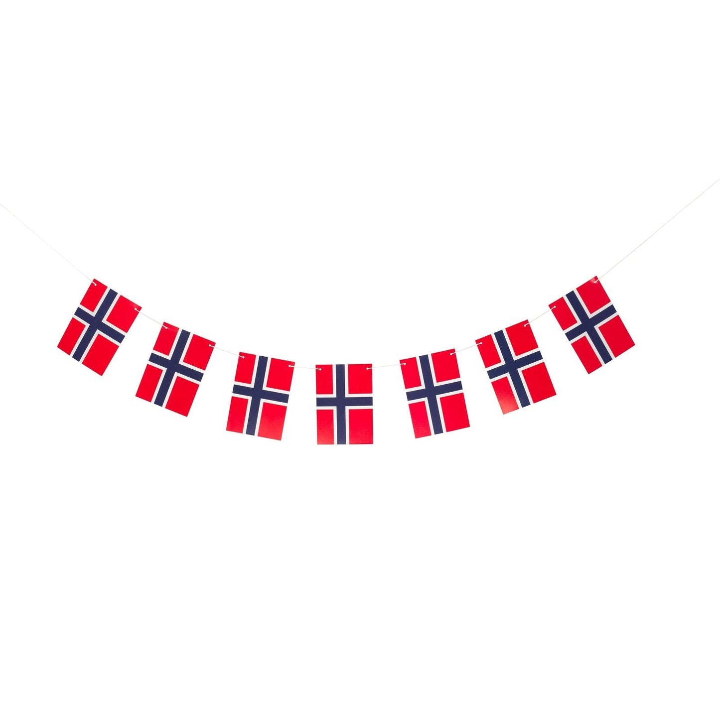 Paper banner Norwegian flag , size of flag: 14 x 20cm, 2 meter paper ribbon - Engångsartiklar, Student, Jul, Nyår, Fest, Kalas