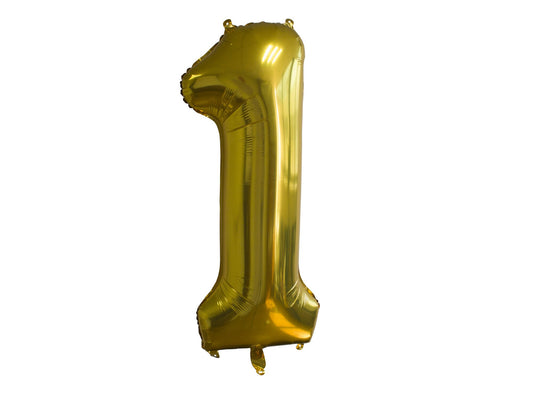 Folieballong, 1, 86cm, Guld