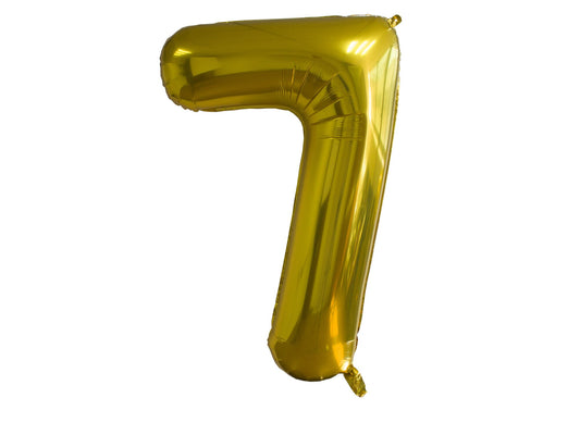 Folieballong, 7, 86cm, Guld